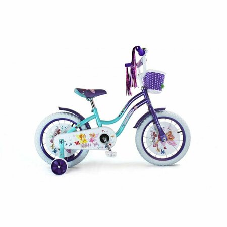 MICARGI ELLIE-G-16-BBL-PP 16 in. Girls Bicycle, Baby Blue & Purple MI332861